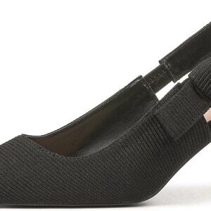 Women's Leather Pointed Toe Dress Shoes Kitten Heels Slip On Wedding Pumps